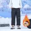 Calças de Algodão para Meninos Estilo Inverno Calças Infantis para Exterior Roupa Infantil Calças para Esportes ao Ar Livre À Prova de Vento Repelentes à Água Quentes Forradas com Lã Calças Espessas