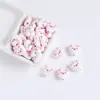 Corazón de Melocotón Aceite Goteante Gato de Dibujos Animados Cerdo Cuentas de Cerámica Hecho a Mano DIY Pulsera Collar Material para Ensartar Accesorios de Joyería