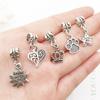 1 Mariposa Elefante Tortuga Colgante de Agujero Grande Accesorio Aleación DIY Pulsera Collar Pulsera con Dijes de Agujero Grande