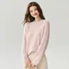 Suéter de Punto para Mujer Baicai Velvet Cashmere 2026 Otoño/Invierno Manga Raglán Pulóver Nuevo Versátil Capa Base de Punto Cuello Redondo
