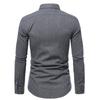 Comercio Exterior Transfronterizo Ropa de Hombre Nueva Temporada de Primavera y Otoño Camisas de Manga Larga Rayadas Cepilladas para Hombres Camisas Formales de Negocios para Hombres