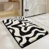 Alfombrilla de baño flocado antideslizante, alfombrilla de suelo de baño absorbente de agua, felpudo de entrada, alfombra para mesita de noche de dormitorio en casa