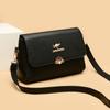 2025 Otoño e Invierno Nueva Bolsa de Hombro Cruzada de Cuero Suave para Mujer Casual Estampada Moda Europea y Americana Bolsa de Madre Bolsa para Mujer de Mediana Edad
