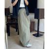 Moda Verão Novo Estilo Japonês Silhueta Simples Elegante Cintura Alta Perna Larga Calça Casual Solta Emagrecedora Casual Longa para Mulheres