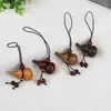Llavero de calabaza de madera de durazno, colgante pequeño de calabaza personalizado de sándalo, cadena para teléfono, accesorio para bolso, accesorio creativo para hombres y mujeres