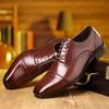 Amazon Aliexpress Venta Caliente Transfronterizo Talla Grande Zapatos de Vestir Formales de Cuero para Hombre Estilo Británico Punta Puntiaguda Zapatos para Boda Novio 5659