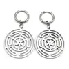 Pendientes de aro Hekate de corte nuevo estilo europeo y americano transfronterizos de acero inoxidable moda temperamento pendientes de acero de titanio joyería