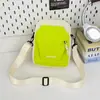 Bolsa de celular leve, estilo casual, bolsa transversal color block, unissex, adequada para atividades ao ar livre, viagens e como uma pequena mochila