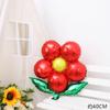 Globo de Lámina de Aluminio de Girasol Hoja Verde Fiesta de Cumpleaños para Niños Arreglo de Cumpleaños Globo de Papel de Aluminio de Cinco Pétalos
