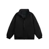 Chaqueta Patchwork de Trabajo Color Caqui con Cuello Alto para Hombre, Tendencia de Invierno Diseño Americano High Street, Estilo Corto, Hombro Normal, Chaqueta Acolchada