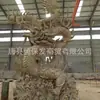 Pilar de Dragón de Cobre Puro para Templo Adornos de Escultura Grande de Dragón de Cobre y Fénix de Cobre para Exteriores Hechos de Cobre Puro Escultura Doble de Dragones Jugando con una Perla