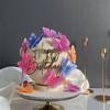 Decoración Acrílica Lateral para Pastel de Cumpleaños Feliz Estilo Ins Transfronterizo Pack de Mariposas Acrílicas para Pastel de Cumpleaños Feliz