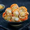 Vieiras em Conserva com Alho, Frutos do Mar Picantes, Carne de Vieiras Pronta para Comer, Abra a Lata e Desfrute, um Delicioso Lanche de Frutos do Mar para Acompanhar Bebidas