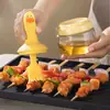 Garrafa de Azeite com Pincel para Uso Doméstico, Resistente a Altas Temperaturas, Pincel de Cozinha Integrado de Vidro de Grau Alimentício para Panquecas, Assar e Grelhar com Pincel de Silicone