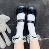 Calcetines Lolita de malla con lazo para niña japonesa, bonitos y finos, de verano, de longitud media, estilo JK