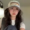 Gorra de Béisbol Inglesa Transfronteriza al por Mayor Versátil Visera Corta Sombrero para el Sol Circunferencia de Cabeza Grande Estilizadora del Rostro Gorra de Mezclilla Pico de Pato para Mujeres