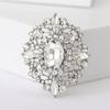 Moda Europeia e Americana Novo Broche Oval de Strass Feminino Palácio Retrô Atmosférico Botão de Xale Casaco Casaco Pin Acessórios