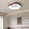 Lámpara de Techo para Dormitorio Estilo Nuevo con Grano de Madera de Nogal Vintage Luz LED de Protección Ocular, Luminaria Principal Inteligente para Sala de Estar con Protección Ocular