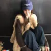 Estilo Novo Outono e Inverno Colete de Lã Sintética Estilo Preguiçoso Casaco de Pele Shearling Toscana Colete Quente