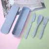 Amazon Juego de Cubiertos de Paja de Trigo de Tres Piezas (Cuchillo, Tenedor y Cuchara) para Viajes Internacionales, Set Portátil para Estudiantes, Regalo Promocional con Impresión de Logo