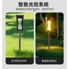 Luz Solar para Césped, Luz de Suelo Exterior para Jardín en Forma de Reloj de Arena, Luz de Suelo de Atmósfera Cálida Controlada por Luz Inteligente