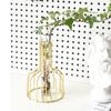 Jarrón de vidrio creativo nórdico transparente con diseño floral artificial, jarrón hidropónico para plantas, decoración para mesa de comedor y sala de estar.