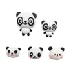 Parche de animal panda de dibujos animados lindo material de accesorios de resina para funda de teléfono diy con pegamento de crema, tocado, pasador, hebilla de zapato