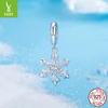 Colgante de plata Europa y Estados Unidos flor de hielo caliente colgante para pulsera DIY cuenta charm copo de nieve 925 cuentas de plata accesorios de joyería