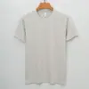 Camiseta modal de alta gama de 230 g, de alto número de hilos, doble cara, libre de arrugas, hecha de rayón y spandex premium, cuello redondo, manga corta, camiseta de algodón de fibra larga para hombre