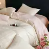2026 Novo Classe A Grau Mãe e Bebê 60S 100% Algodão Puro Jacquard Escovado Estilo Luxo Leve Casa Simples Conjunto de Quatro Peças Espessado