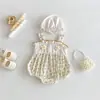 Nuevo Estilo de Verano Mono Floral con Tirantes para Bebés e Infantes, Estilo Dulce para Niñas Pequeñas, Adecuado para Usar al Aire Libre al Gatear