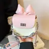 Bolso Pequeño Mini Lindo de Moño de Moda para Mujer, Bolso Cruzado, Nuevo Modelo 2026, Bolso Cuadrado Pequeño Texturizado de un Solo Hombro para Labiales