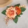 Nueva Flor de Pastel Delicada Naranja Artificial Decoración de Hogar Otoño Rosa de Simulación Adornos de Flores Falsas Venta Caliente Transfronteriza