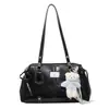 Bolsa Tote Simples para Mulheres, Bolsa de Mão e Bolsa de Ombro de Grande Capacidade, Modelo Novo de Inverno Estilo Coreano Casual 2025, Bolsa Baguete para o Dia a Dia da Mulher