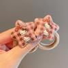 El anillo para el cabello para niños con diseño de gatito a cuadros no daña la banda para el cabello de la niña, linda cuerda para el cabello para bebé con dibujos animados