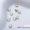 Decoraciones de Arte para Uñas con Pedrería en Forma de Corazón de Dopamina de Moda, Accesorios para Uñas, Arte para Uñas de Corazón 3D con Pedrería Apilada