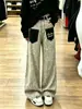 Jeans Rectos de Patchwork con Estampado de Leopardo de Moda para Mujer, Nueva Colección de Otoño, Pantalones Casuales de Cintura Alta de Pierna Ancha
