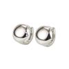 Aretes Geométricos Redondos de Cara Brillante con Hebilla para la Oreja, Moda Estilo Frío, Lujo Ligero de Alto Nivel, Elegantes, Nicho, Simples