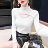 Suéter de Cuello Medio para Mujer, Otoño e Invierno, Estilo Sexy, Diseño Nuevo, Top Básico Elegante y con Estilo para Mujer A2427