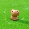 Paisagem em miniatura com um chapéu de folha de lótus fofo, figura de capivara, decoração de jardinagem, ornamento DIY, pequena peça decorativa