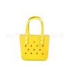 Bolso de mano perforado de EVA, bolsa de almuerzo portátil para picnic al aire libre, bolsa de playa para mujer, se puede decorar DIY en verano
