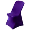 Capas para Cadeiras Dobráveis de Alta Elasticidade com Cobertura Total, Capas de Cor Sólida para Cadeiras de Hotéis, Conferências, Casamentos e Banquetes, Atacado do Fabricante