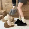 Pantuflas de Casa Suaves y Cálidas de Terciopelo Plus Suela Gruesa Talón Cerrado No Nuevas Para Usar en Casa Pantuflas de Algodón Mujer Invierno Felpa Engrosada
