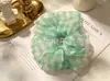 Elásticos para el pelo coloridos, elegantes y artísticos, scrunchies de malla floral de alta elasticidad, accesorios en stock para venta al por mayor