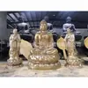 Fábrica de Talla en Cobre Yui Producción de Ornamentos de Cobre Puro del Gran Sol Tathagata Buda Buda Shakyamuni Buda de la Medicina Buda Amitabha Estatua de Cobre