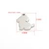 Acessórios para cachorro de estimação pingente de filhote de aço inoxidável pingente animal fofo cachorro acessórios DIY 16x21mm