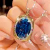 2025 Zhuangshengsheng Joyería Espinela Azul Simulada Set de Joyería de Lujo Ligero de Gama Alta 15*20-10-12 Personalizado