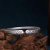 Pulsera con método antiguo TikTok Explosions Longyue Fengming para hombre, de bronce, chapada en oro, con diseño de herencia esmerilada Longfeng Jixiang, pulsera con apertura para mujer