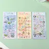 Pegatinas 3D de Cristal Repujado Estilo Japonés de Dibujos Animados, Pegatinas Sólidas de Resina de Cristal para Diario DIY, Pegatinas de PVC para Decoración de Teléfono