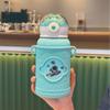 Copo de Água Infantil Personalizado de Alta Aparência, Duplo para Beber Fofo, Copo com Canudo Fofo, Copo Térmico de Aço Inoxidável 316 Anti-Queda para Crianças